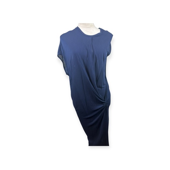 ⭐️ Host Pick ⭐️Helmut Lang blue asymmetrical dress size medium - Picture 2 of 12